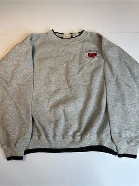 Crewneck Sweatshirt in Light Gray with Black Trim